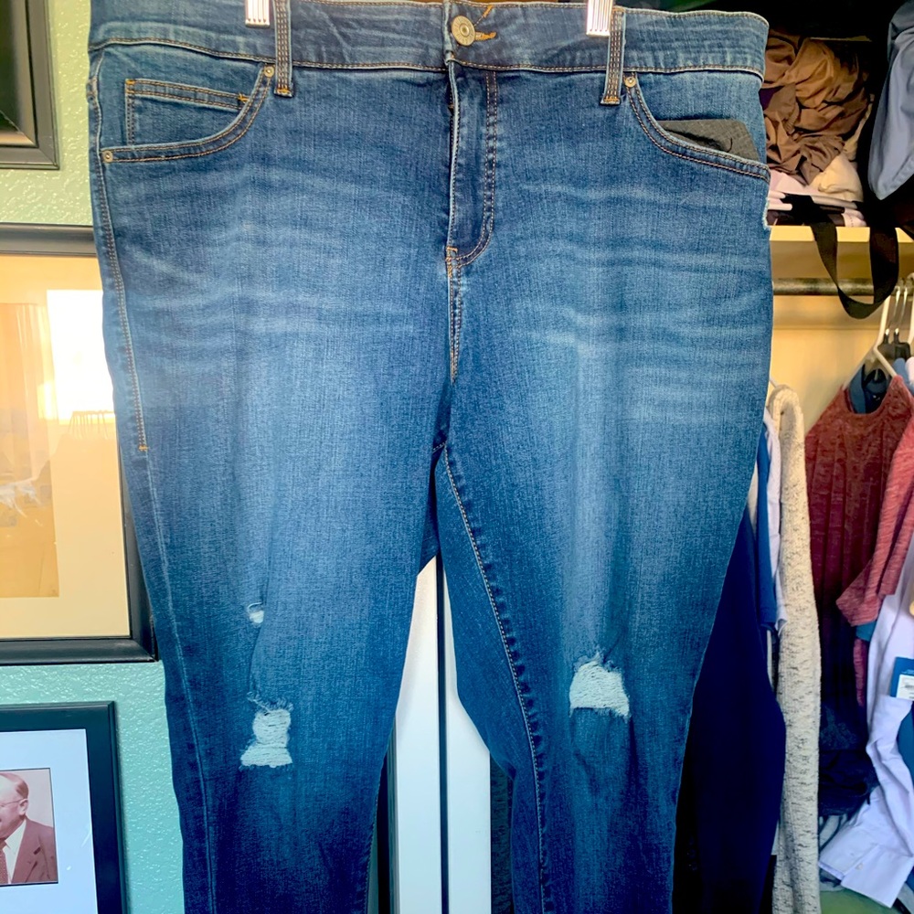 LuLaRoe distressed denim